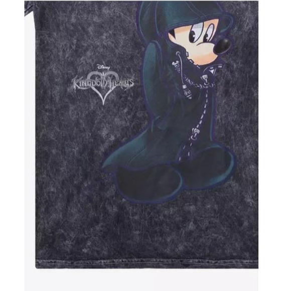Rare Disney Kingdom Hearts Mickey Mouse Hood Mineral Wash Unisex Shirt Tee Large - Picture 3 of 5